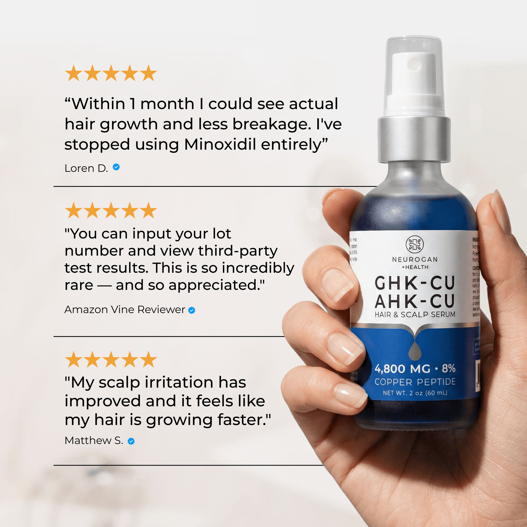Copper Peptide Hair Serum Pro — AHK-Cu + GHK-Cu