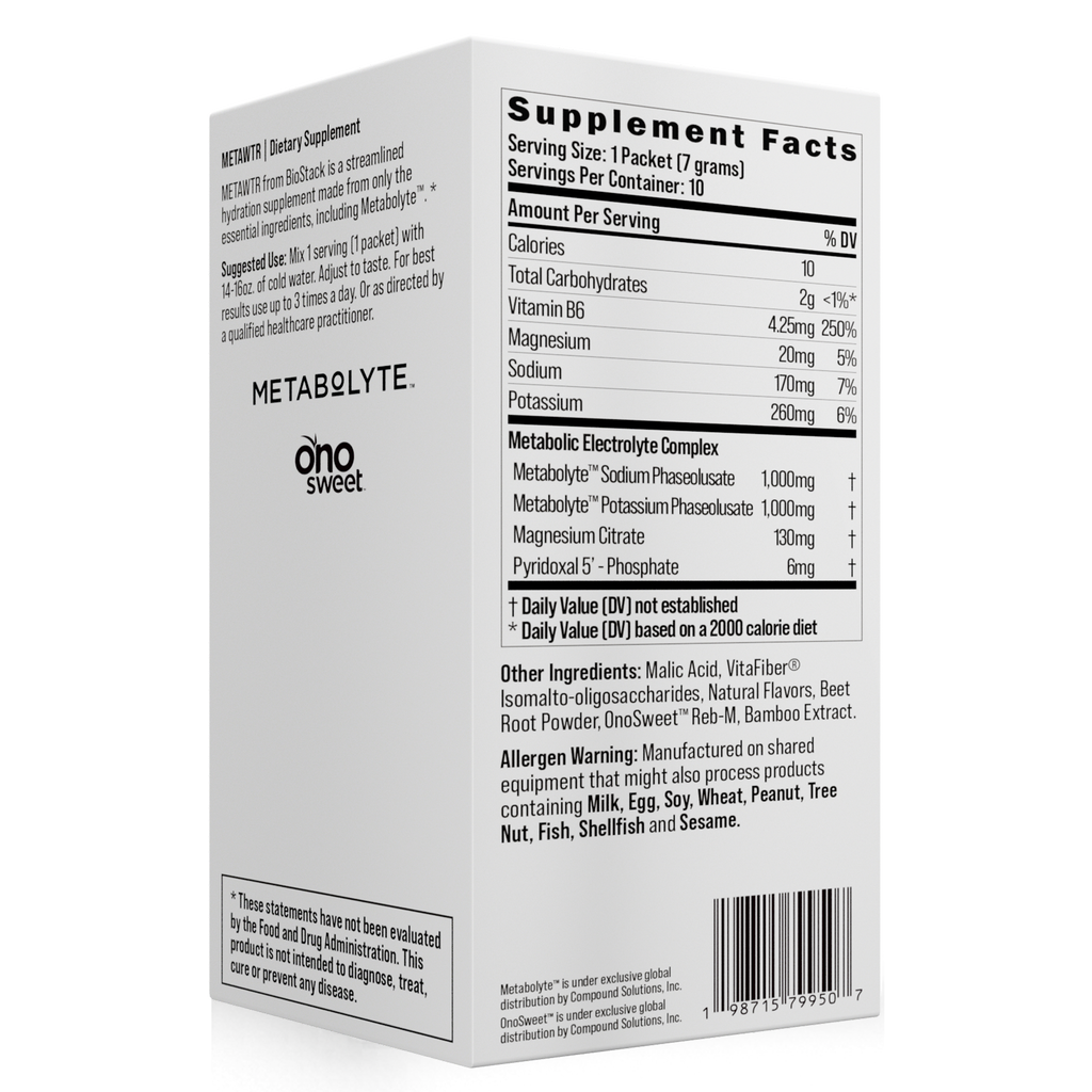 MetaWTR Hydration Drink Mix — Fruit Punch (10 Stick Pack)