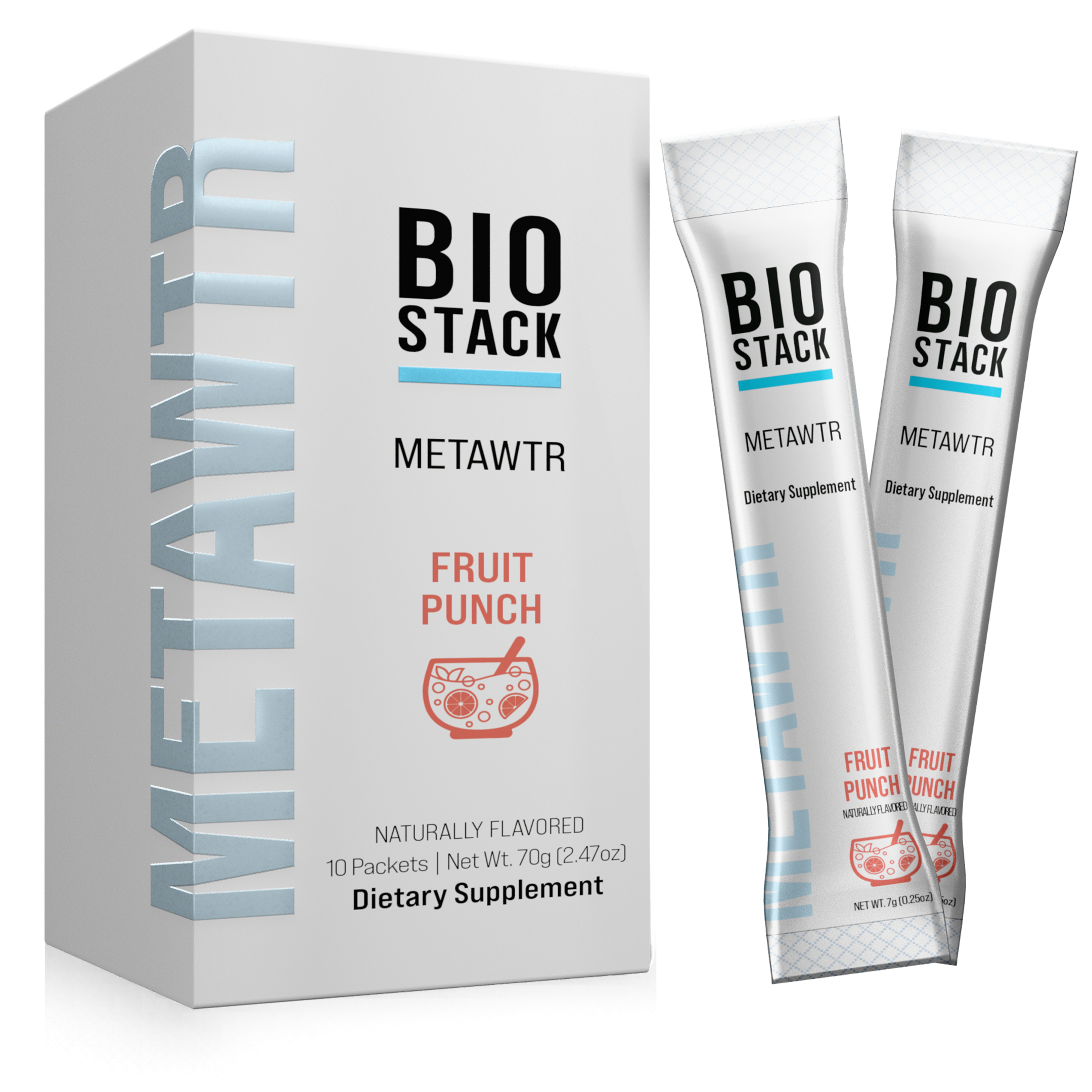 MetaWTR Hydration Drink Mix — Fruit Punch (10 Stick Pack)