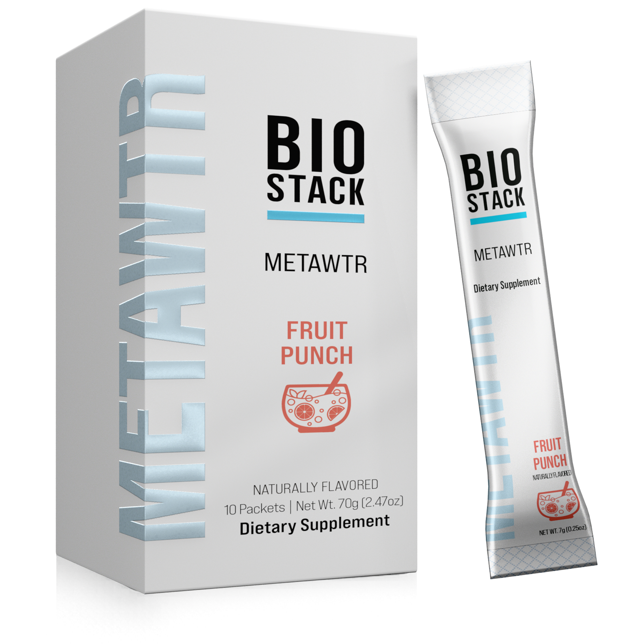 MetaWTR Hydration Drink Mix — Fruit Punch (10 Stick Pack)