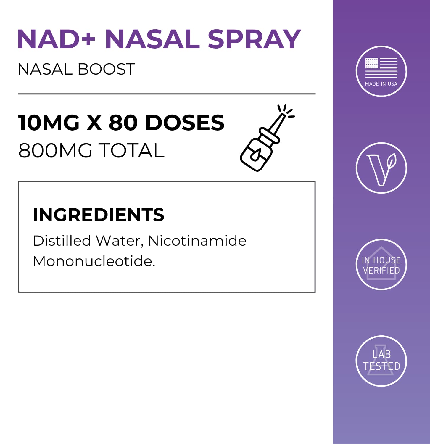 NAD Nasal Spray — 10mg NMN Per Spray