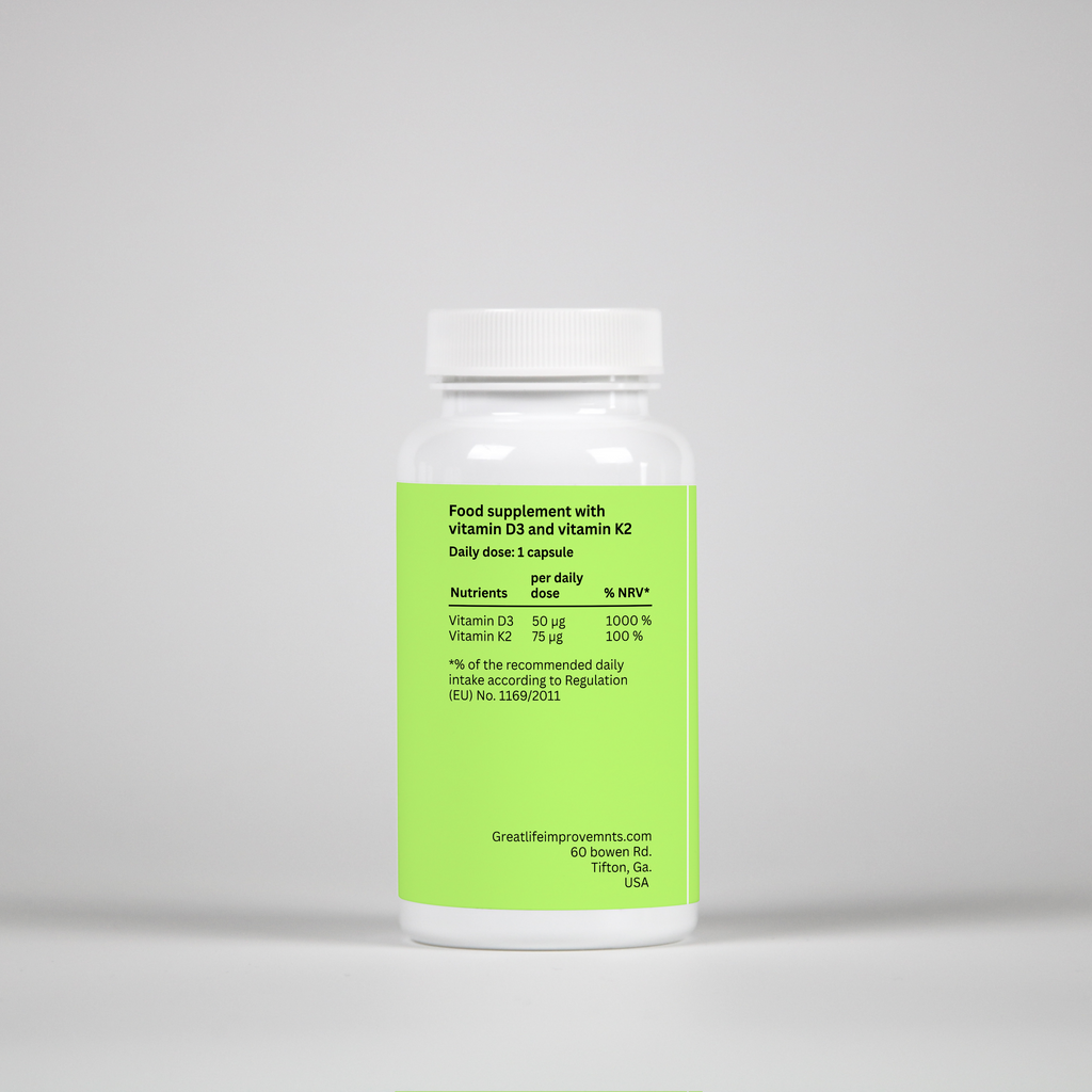 Vitamin D3 + K2 – 90 Capsules