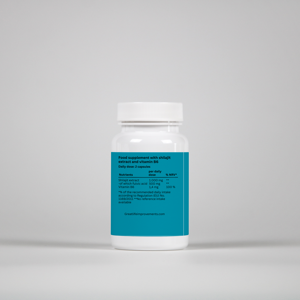 Shilajit + Vitamin B6 - 60 Capsules