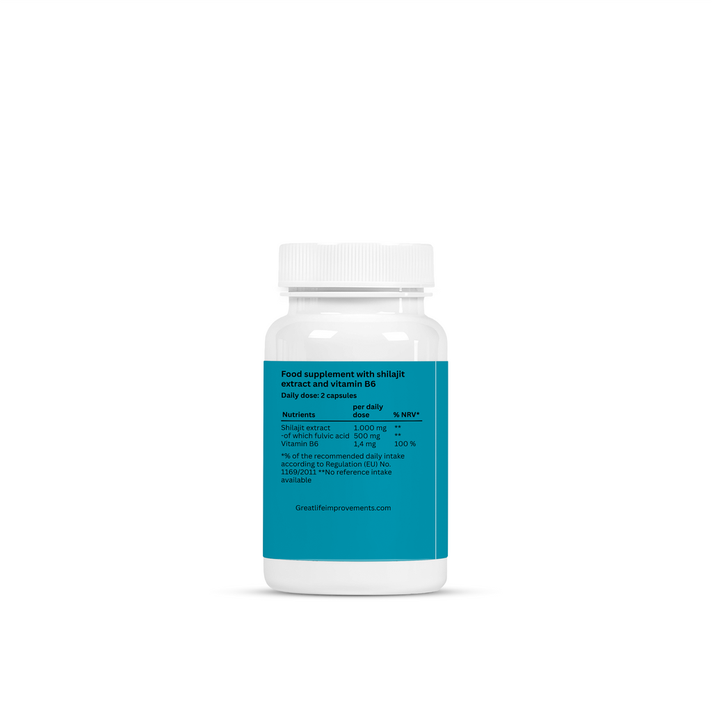 Shilajit + Vitamin B6 - 60 Capsules